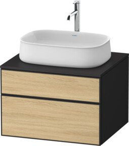 Duravit Waschtischunterschrank Zencha in Eiche Natur und Graphitgrau mit 1 Lad und Einrichtungs-System, B/T: 65 x 55 cm - Bild 1
