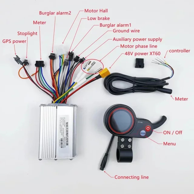 Kugoo TF-100 Controller 48V Kit für M4 Scooter inklusive Display und Verbindungskabel - Bild 1