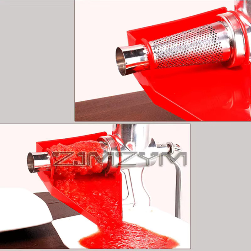 Manuelle Obstpresse ZJMZYM aus Aluminiumlegierung in Rot für Tomaten, Zitronen und Orangen - Bild 3