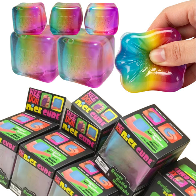 NEEDOH Regenbogen-Würfel Squishy Fidget Toy, Blind Box - Bild 1