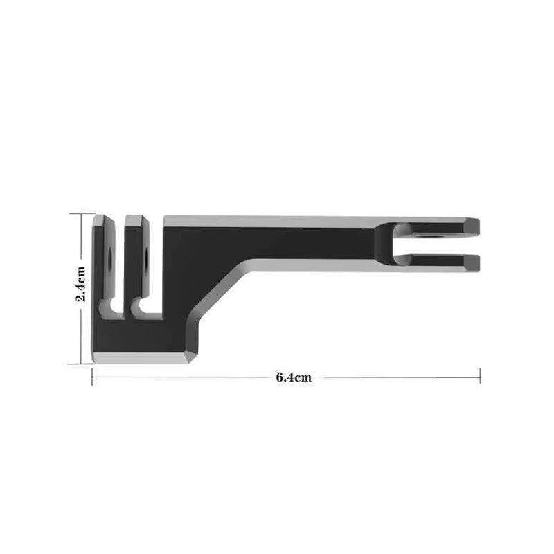 Aluminium Verlängerungsarm und Vertikal-Montageadapter für GoPro, DJI Osmo Action und Sjcam in Schwarz - Bild 1