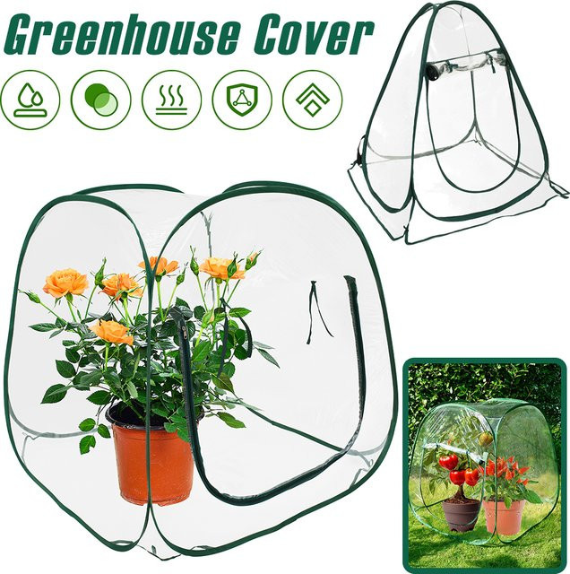 Tragbares Mini-Gewächshaus aus transparentem PVC für den Outdoor-Pflanzenschutz, faltbare Gewächshaus-Abdeckung für deinen Garten - Bild 1