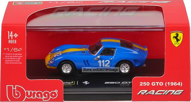 Bburago Ferrari 250 GTO, Druckguss-Automodelle, 1:64, ab 14 Jahren - Bild 1