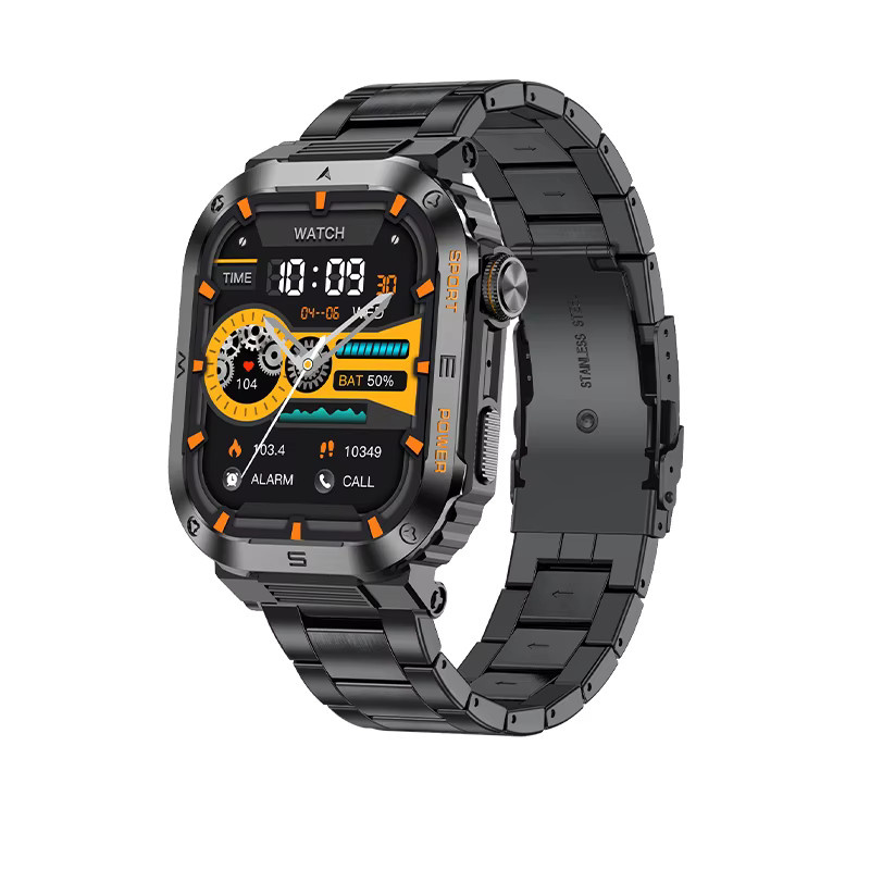 LIGE Smartwatch, Edelstahl, Schwarz, 2,01'' - Bild 4