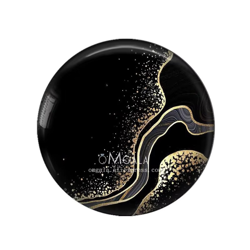 OMGALA Foto-Glas-Cabochon, Gold, Rund - Bild 2