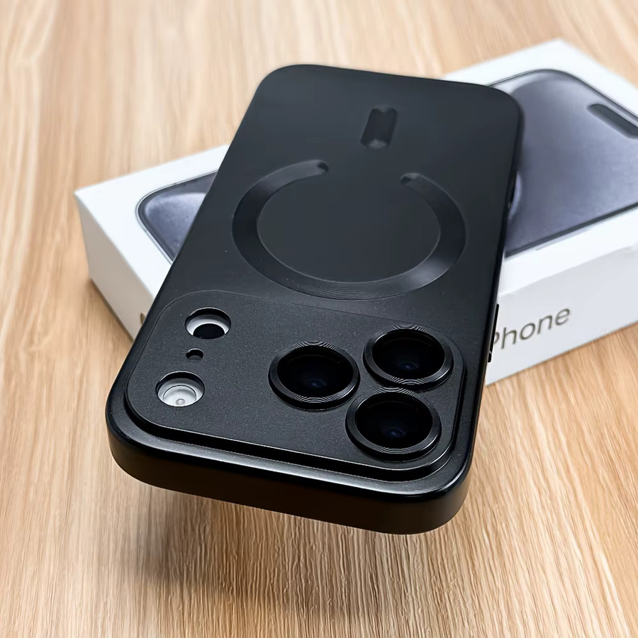 Magnetische Soft-TPU-Hülle für iPhone 17 Air 16 Pro Max 15 14 13 12 11 mit Linsenschutz und kabellosem Laden in Schwarz oder Blau - Bild 3