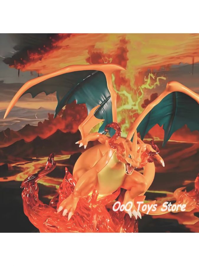 Bandai Mega Charizard Anime Figur aus PVC in Orange, Höhe: 18 cm - Bild 4