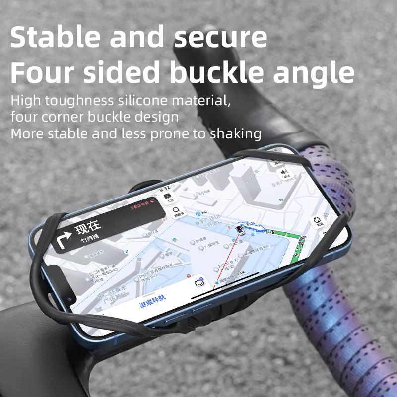 Silikon Quick Release Smartphone Halterung für Mountainbikes und E-Bikes in Schwarz - Bild 4