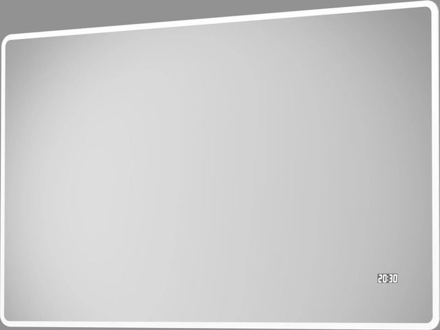 DSK Design LED-Lichtspiegel Porto in Silber mit Touch-Funktion, Breite: 120 cm, Höhe: 70 cm - Bild 1