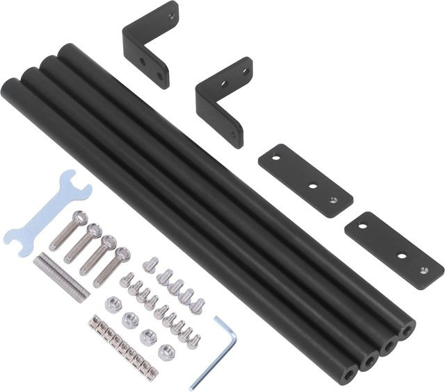 Koogeelife Stützstangensatz aus Aluminiumlegierung S4 Metallspurstange mit Verbinder für 3D-Drucker, Schwarz - Bild 1