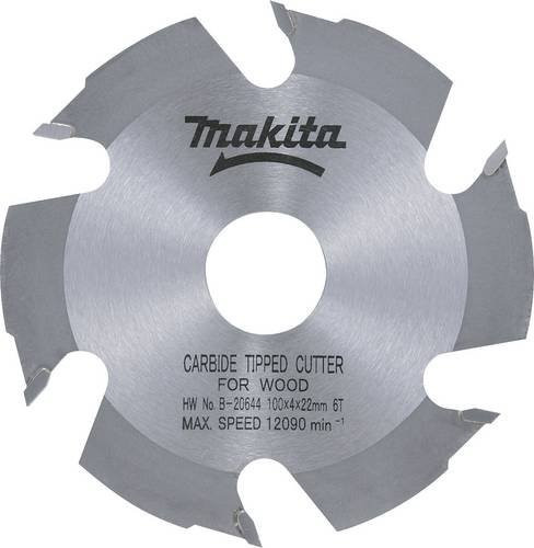 Makita Scheibennutfräser für Holz in Silber, 100 mm, 6 Zähne, B-20644 - Bild 1