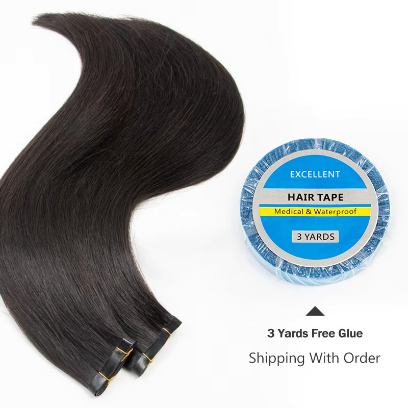 MRSHAIR Haarverlängerung Klebeband, PU-Echthaarbündel, natürliches Haar - Bild 4