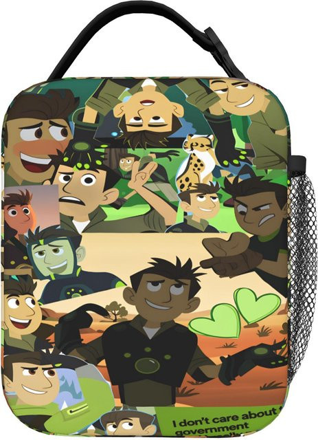 Fancy Style Studio Brotdose Wilds Kratts mit Oxford-Druck, bunte Kühltasche für Picknick und unterwegs - Bild 1
