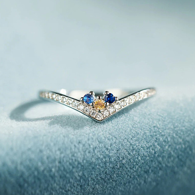 Huitan Fingerring, Silber, Zirkonia, Damen - Bild 1