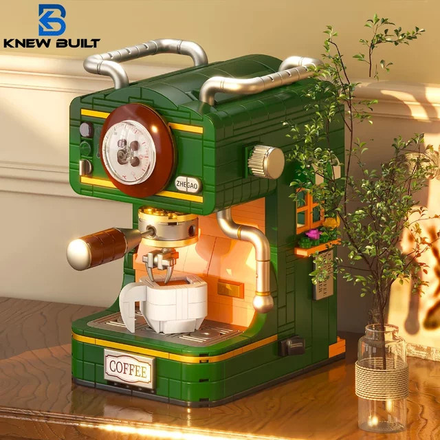KNEW BUILT Kaffeemaschine Modell Bausteine Spielzeug, Kunststoff - Bild 1