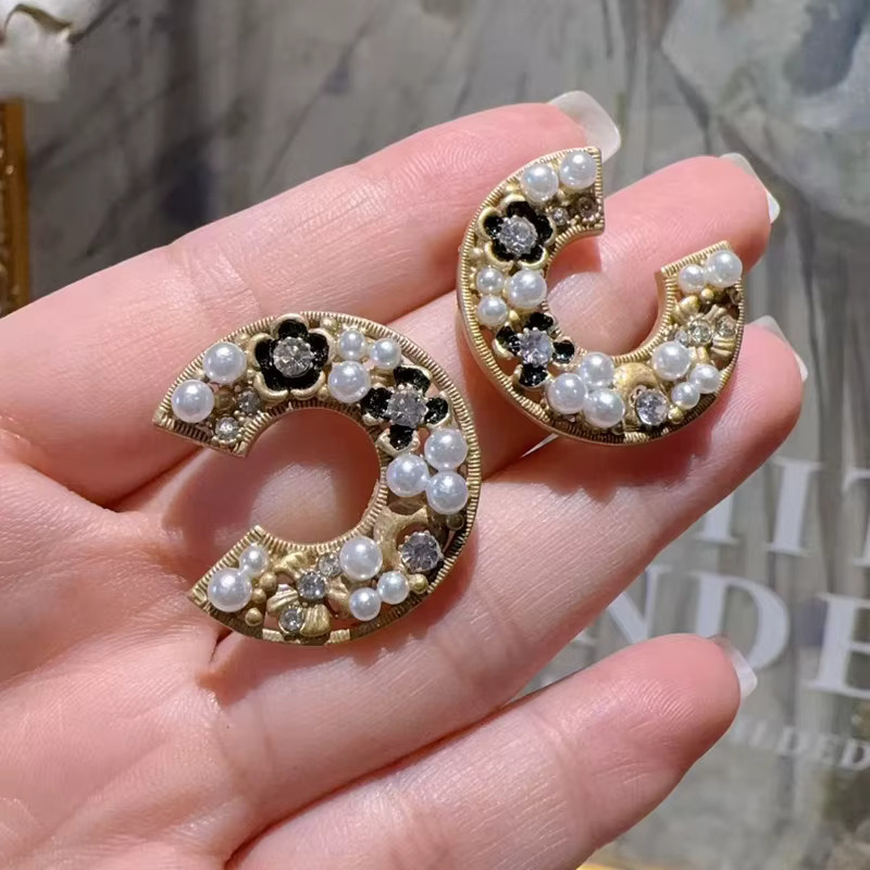 STALAIT Blumenohrringe, Perlen, Strass, Damen - Bild 3