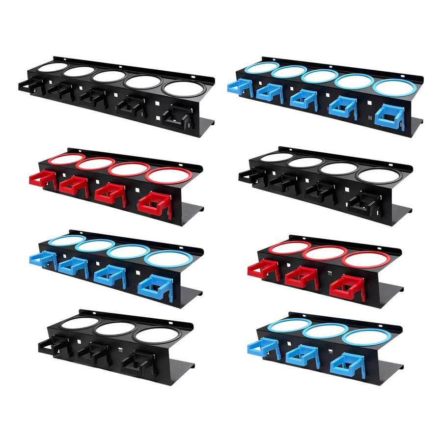 Serenable Wandmontierter Sprühflaschen-Aufbewahrungshalter mit 5 Haken als Detailing-Werkzeug-Organizer für Garage und Werkstatt in Schwarz und Rot - Bild 6