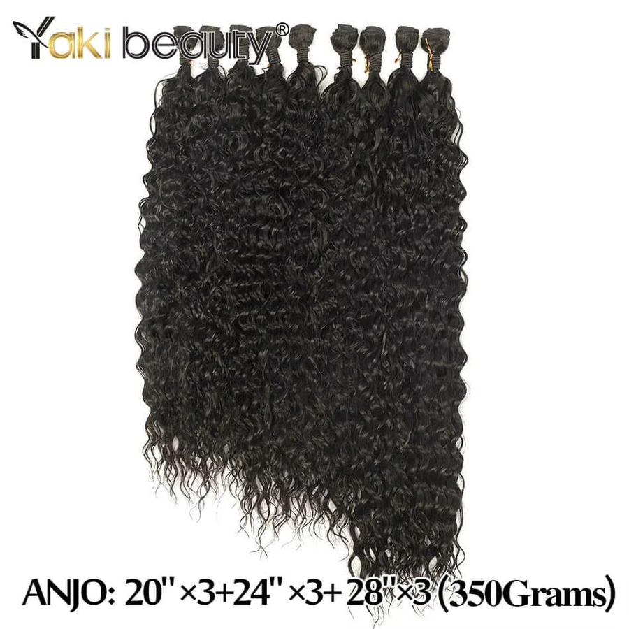 YAKIBEAUTY Haarverlängerung, Wasserwellen, organische Faser, 300 g, Unisex - Bild 2