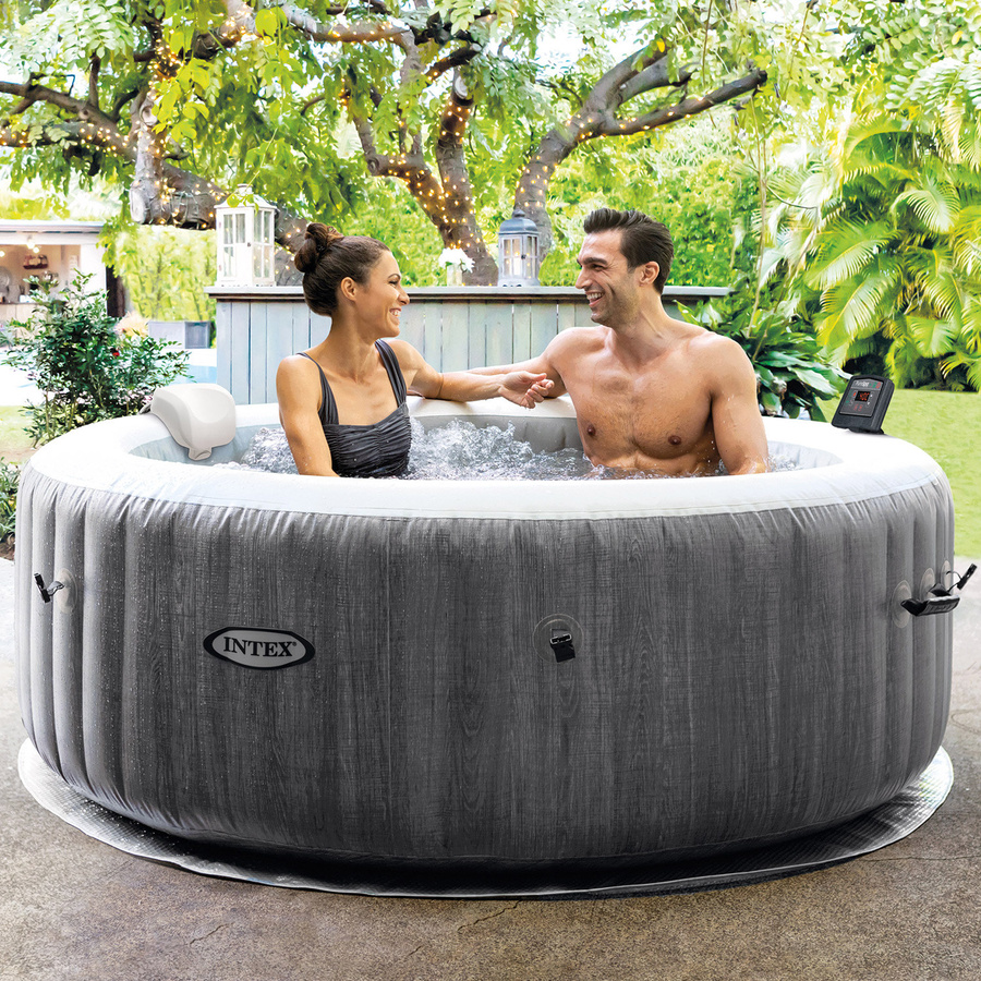 Intex Pure Spa Bubble Massage Whirlpool Deluxe Greywood, Durchmesser: 196 cm, Höhe: 71 cm - Bild 2