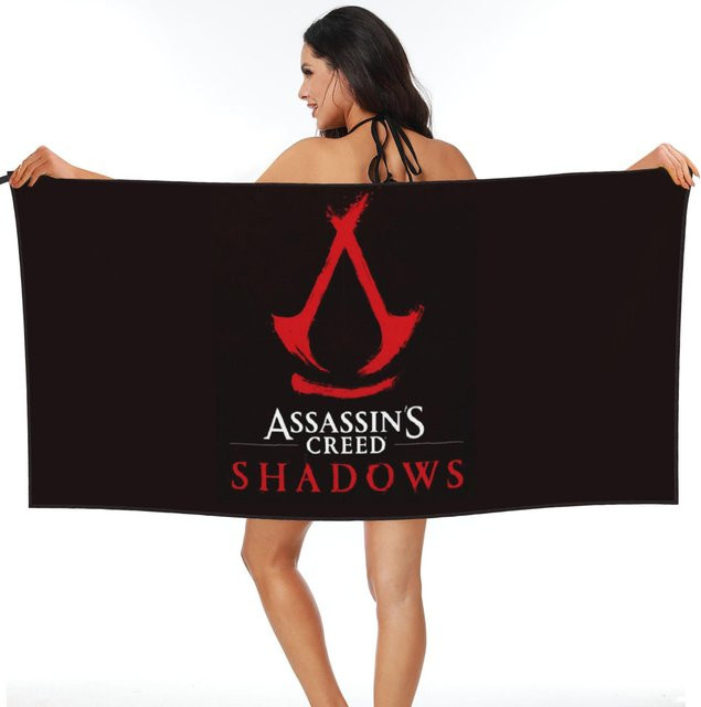 Assassins Creed RGB Strandtuch aus Mikrofaser, Schwarz, Breite: 70 cm, Länge: 140 cm - Bild 1