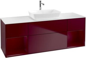 V&B Waschtischunterschrank Finion mit Wandbeleuchtung in Weiß, B/T/H: 160 x 50,1 x 50,1 cm - Bild 1