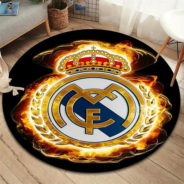 Runder Teppich Real Madrid CF von Xiangyinghao, weiß, Durchmesser: 100 cm - Bild 1