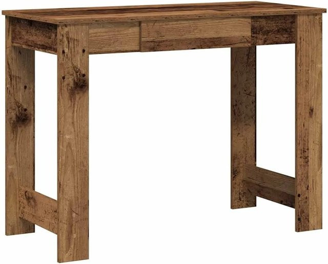 vidaXL Schreibtisch in Altholz-Optik, braun, B/T/H: 100 x 45 x 75 cm - Bild 1
