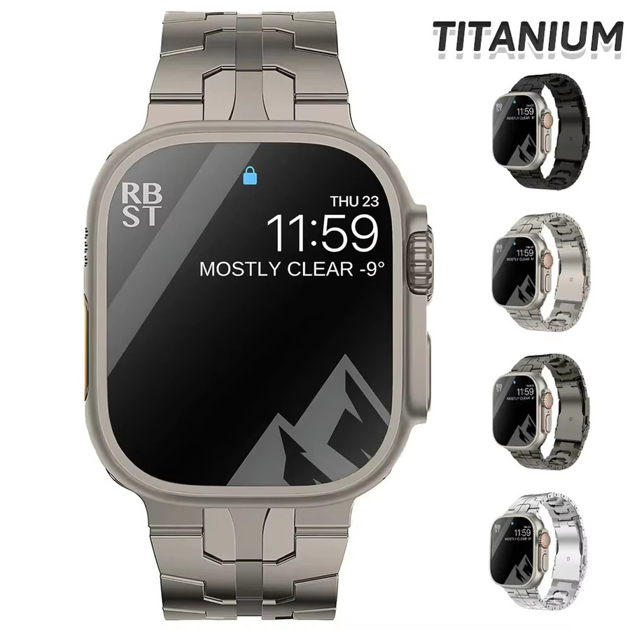 CAOWTAN Uhrenarmband Titan, Silber, Herren - Bild 4