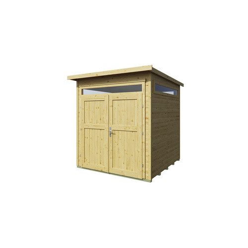 WEKA Gartenhaus 265 aus Holz mit Flachdach in Braun, B/H/T: 220 x 234 x 250 cm - Bild 3