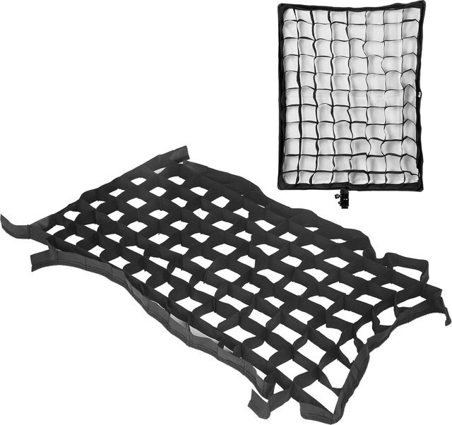 YOUTHINK Faltbare Softbox mit Zellgitternetz für Fotografie in Schwarz, B: 50 cm, H: 70 cm - Bild 1