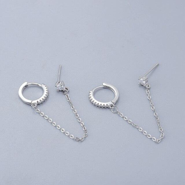 Allbestart Creolen 925 Silber, Zirkonia, Damen - Bild 1