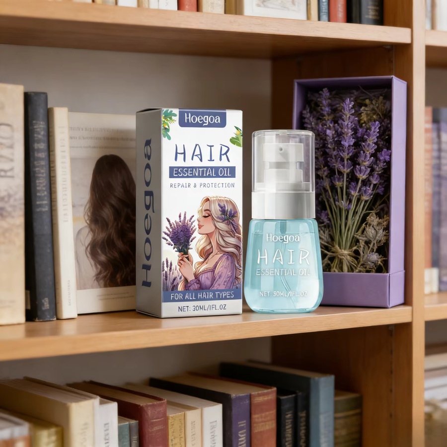 HOEGOA Haaröl mit Lavendel und Rosmarin, Unisex, für strapaziertes Haar - Bild 3