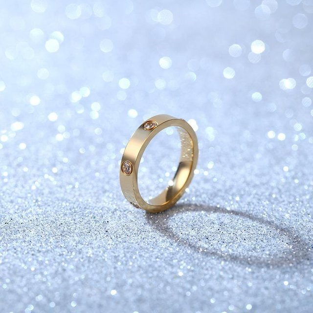 CLE Women Partnerring Edelstahl, Roségold, Zirkonia, Unisex - Bild 1