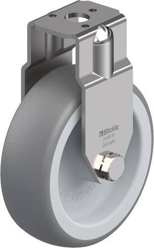 Blickle Bockrolle BRXA-TPA 75G aus Edelstahl in Silber und Grau mit 75 mm Rad-Durchmesser und 75 kg Tragfähigkeit - Bild 1