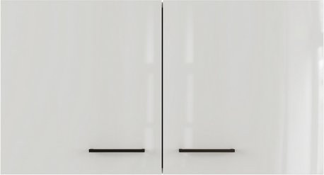 Flex-Well Küchen-Hängeschrank Lund in Lichtgrau glänzend und Rauchgrau, B: 100 cm, T: 54,8 cm, H: 32 cm - Bild 1