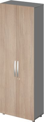 Schäfer Shop Select Schrank LOGIN in Graphit/Eiche mit 6 Ordnerhöhen, B/T/H: 80 x 42 x 224 cm - Bild 1