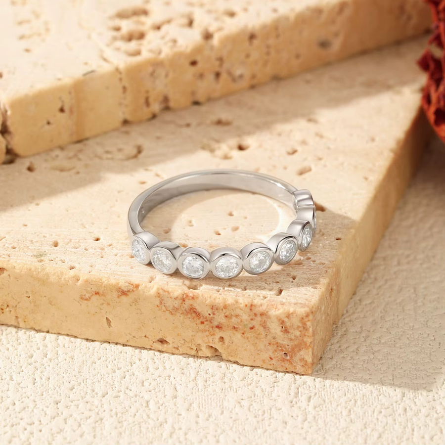 MODIAN D Ewigkeit Ring, 925 Silber, Moissanit, Damen - Bild 3