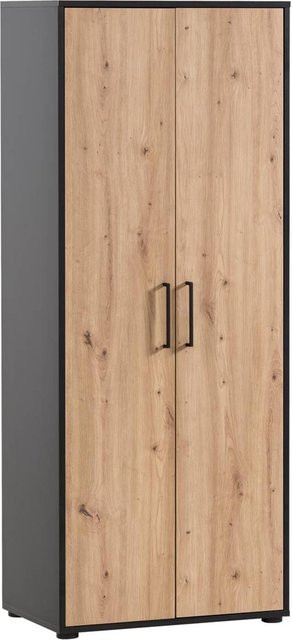 Schildmeyer Aktenschrank Aino Hochschrank Eiche Artisan Nachbildung Schwarz Matt B/H/T: 65 x 163,6 x 41 cm - Bild 3