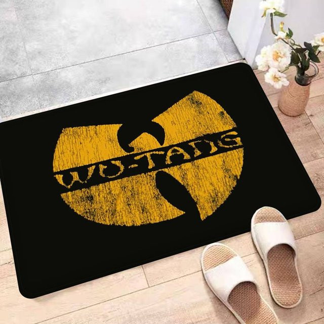 Miniso Hip Hop Wu-Tang C-Clan Raummatte Retro Rutschfest für Wohnzimmer und Flur, Farbe: Schwarz, B: 80 cm, T: 50 cm - Bild 1