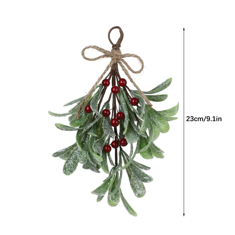 OutsideWorld Künstliche Mistel als Weihnachtsdekoration in Grün zum Aufhängen - Bild 3
