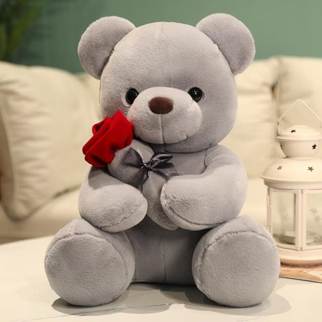 Kidsly Rosenbär Stofftier, Kuschelbär Puppe, ab 6 Jahren - Bild 1