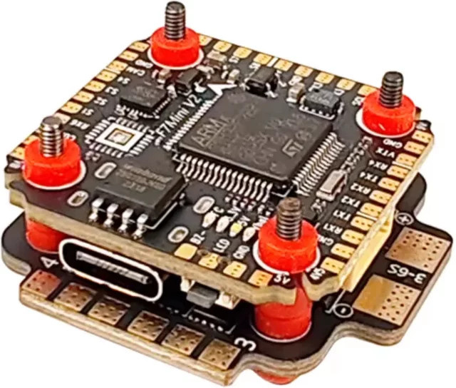 Geprc F7 MINI V2 FPV Racing Stack 4IN1 ESC mit F722 Flight Controller, 35A BLHeli-S BLS Bluejay, 3-6S, Schwarz, 20x20 mm - Bild 1