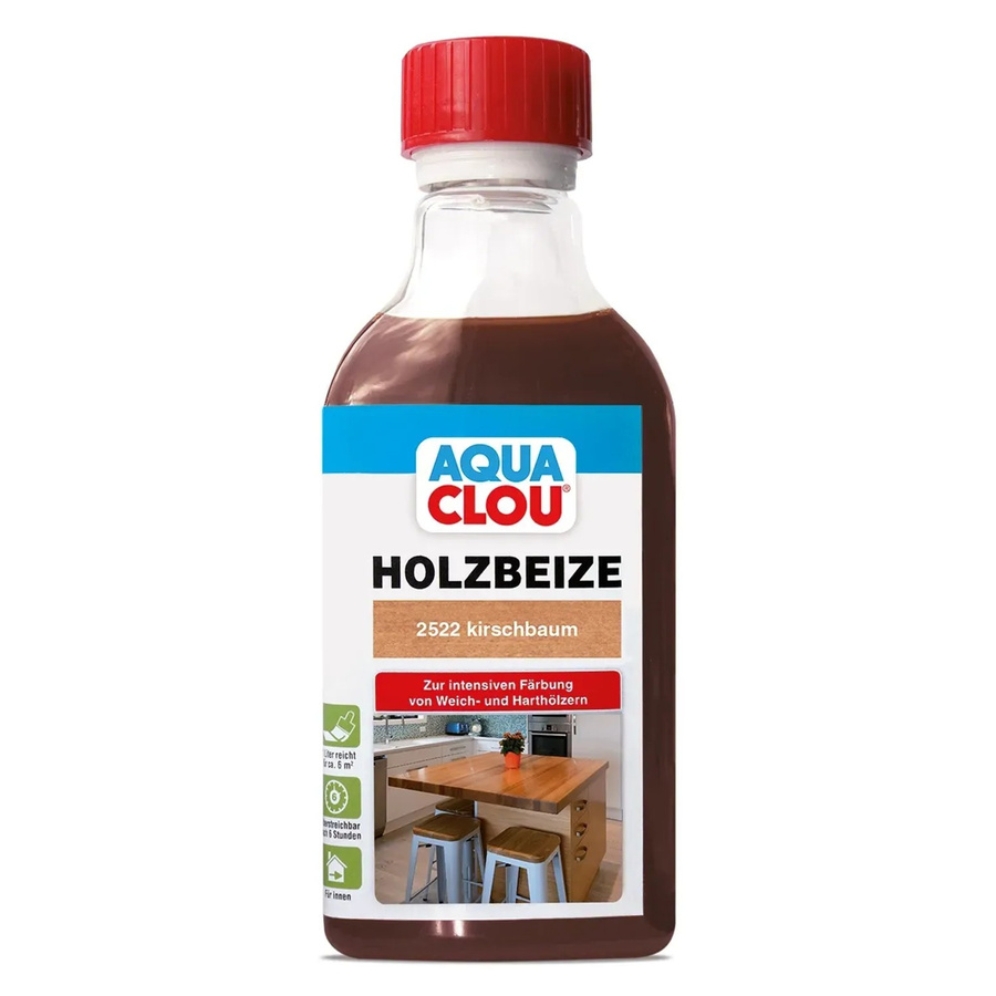 Clou Aqua Clou Holzbeize Kirschbaum, Farbe: Braun, 250 ml - Bild 2