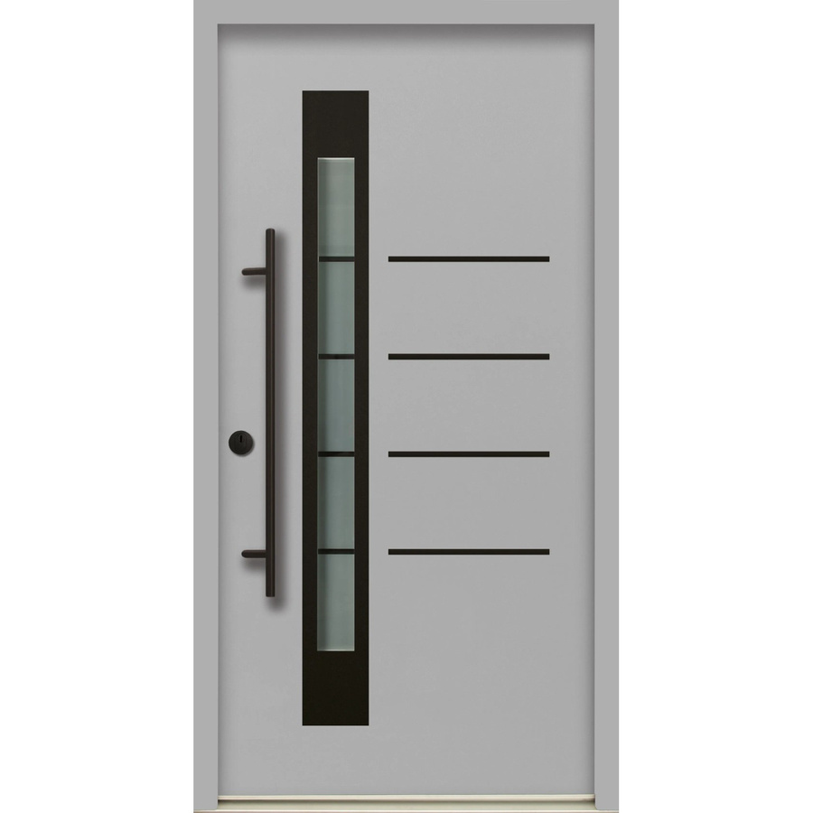 Splendoor Thermospace Sicherheits-Haustür Berlin Prime RC2 in Grau mit Glaseinsatz, linksanschlagend, B/H: 100 x 210 cm - Bild 2
