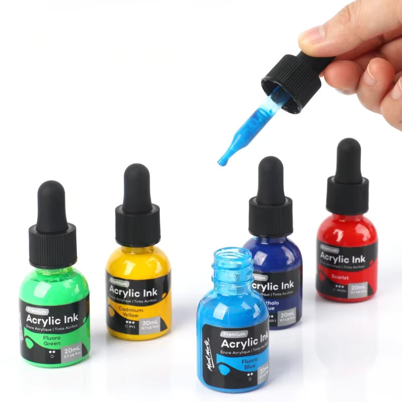 Acryl Tinte Set für Marker Nachfüllung in Multicolour, wasserfeste Hochglanz Flüssigkeit für Graffiti und Aquarell, 20 ml pro Flasche - Bild 4