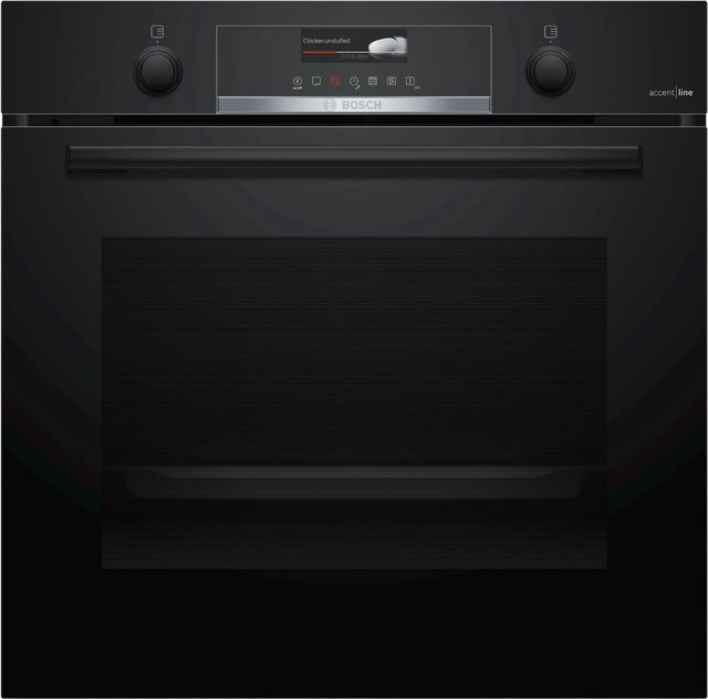 Bosch Einbaubackofen HBG4790B0 in Vulkan Schwarz mit Pyrolyse-Selbstreinigung und Heißluft - Bild 1