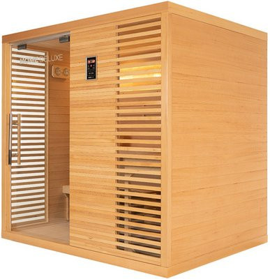 HOME DELUXE Sauna NEOLA aus Tannenholz in Beige mit Infrarotfunktion, B: 200 cm, H: 200 cm, T: 160 cm - Bild 1