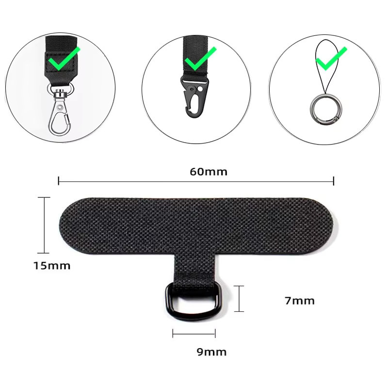 DOLANBIA Universal Handy Lanyard Strap aus TPU und Nylon in Multicolor, abnehmbare Telefon-Hängeschlaufe zur Verlustprävention - Bild 3