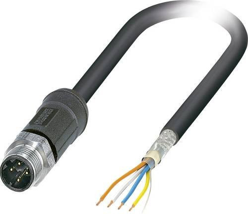 Phoenix Contact Sensor-Aktor-Datensteckverbinder M12 Stecker gerade Schwarz 10,00 m 4-polig - Bild 1
