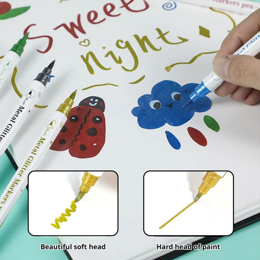 Bunte Acryl-Marker Gelstifte für temporäre Tattoos und kreatives DIY-Design inklusive Tattoo-Vorlagen-Set - Bild 5